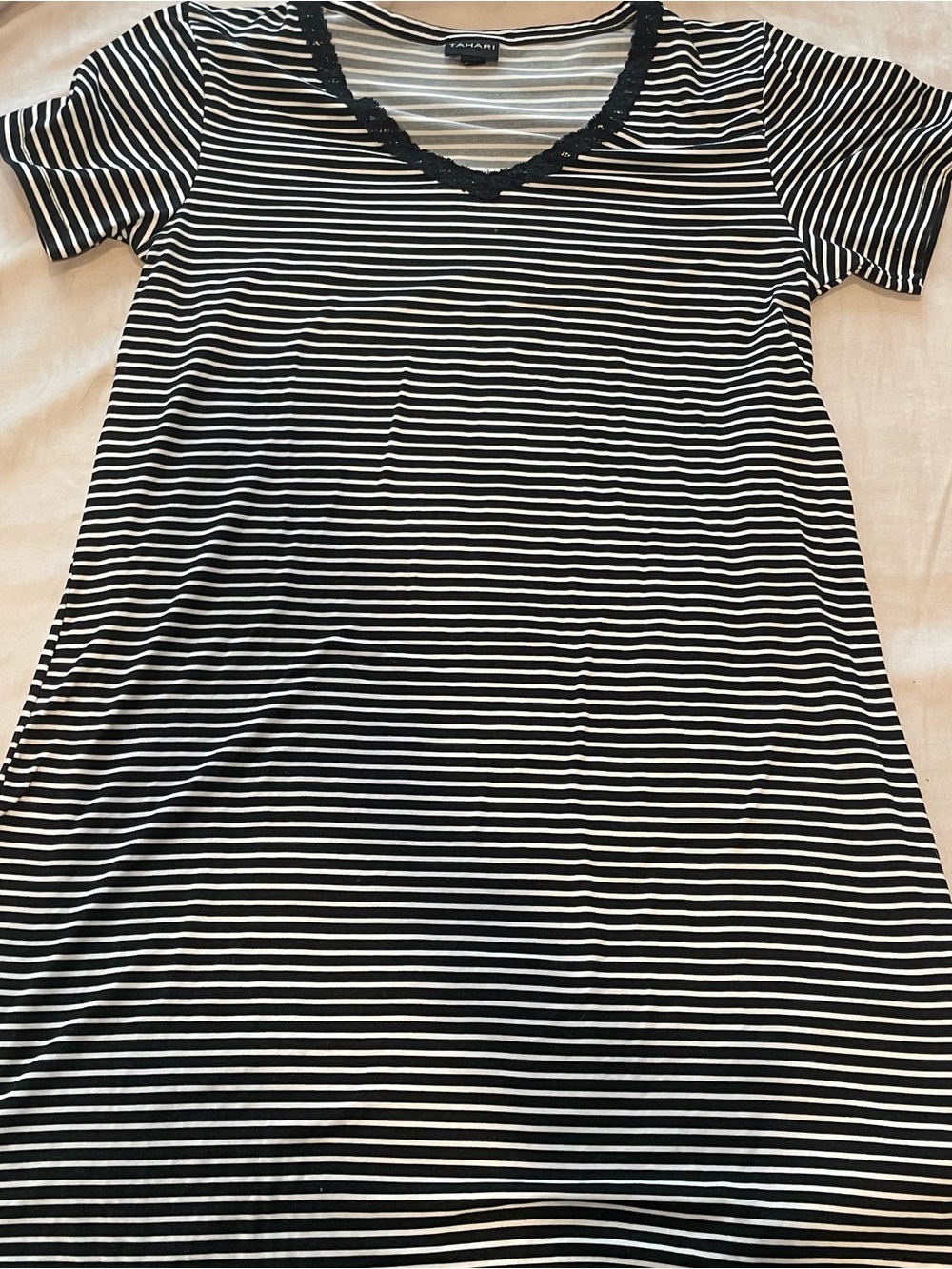 Tahari Black and White Striped Women’s Dress